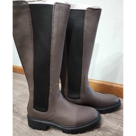 Timberland Cortina Valley Womens 10 Brown Leather Knee High Tall Riding Boots - Picture 1 of 9